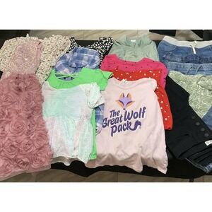 Mixed Brands Lot Girls 14-16 Dresses Tops Jeans Shorts Great Wolf Pack 17pieces